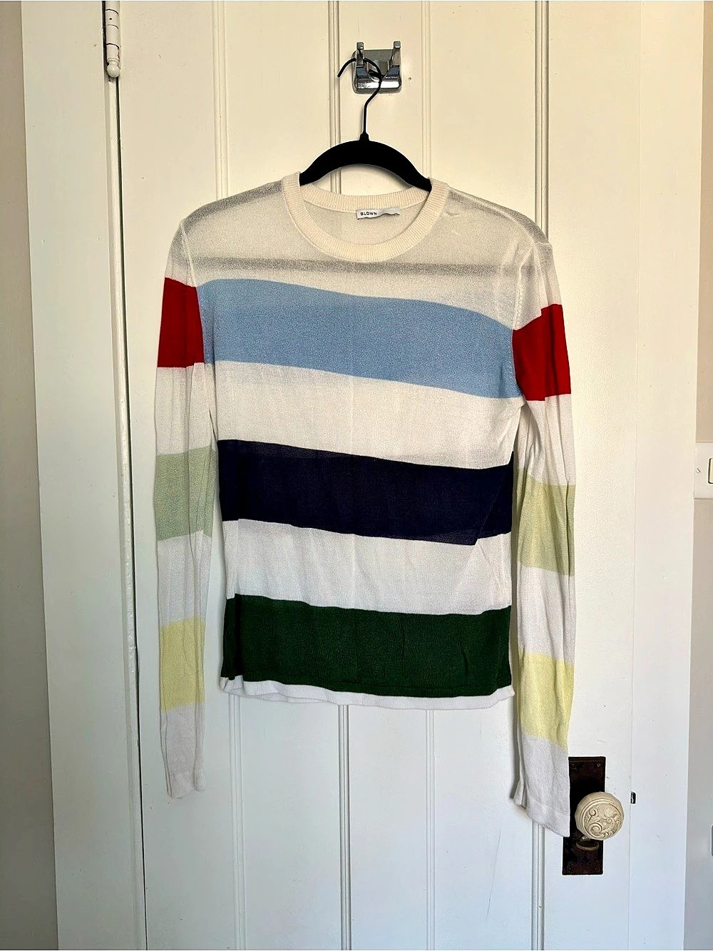 BLDWN Color Block Crewneck Sweater